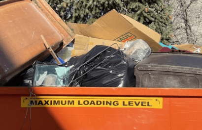 Not all materials are allowed in a residential dumpster